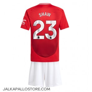 Manchester United Luke Shaw #23 Kotipaita Lapsille 2024-25 Lyhythihainen (+ shortsit)